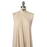 Stretch Polyester Jersey - White Smoke - Famous Australian Designer Deadstock