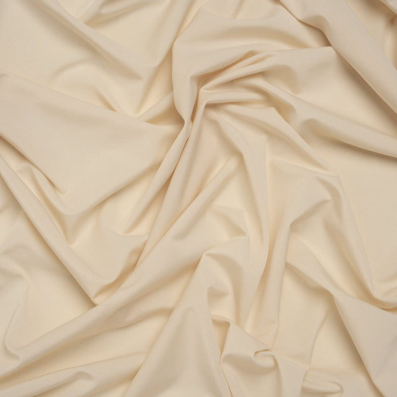 Stretch Polyester Jersey - White Smoke - Famous Australian Designer Deadstock