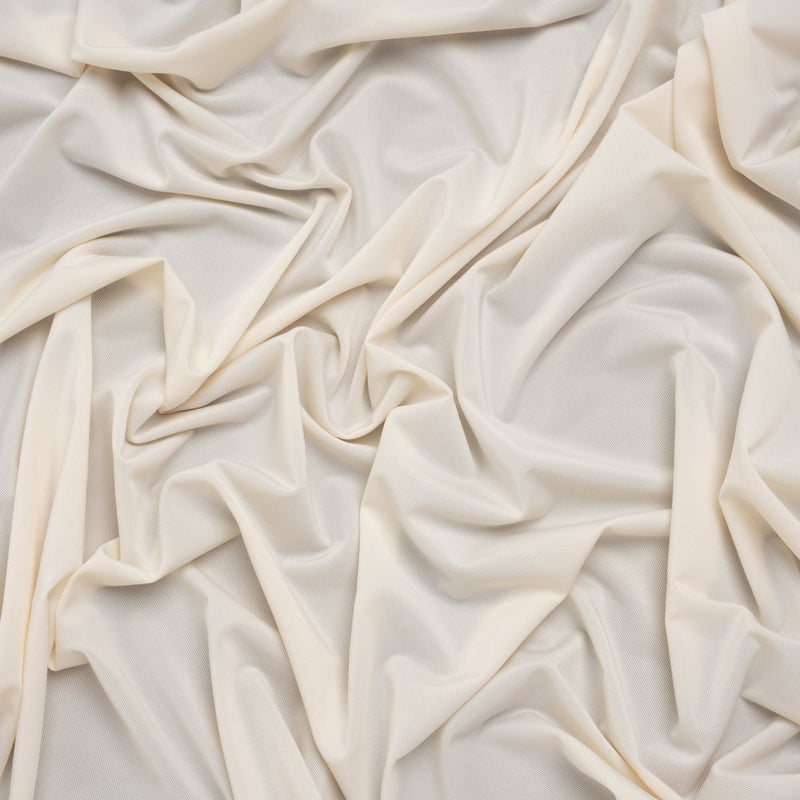 Stretch Polyester Jersey - Cream - Famous Australian Designer Deadstock