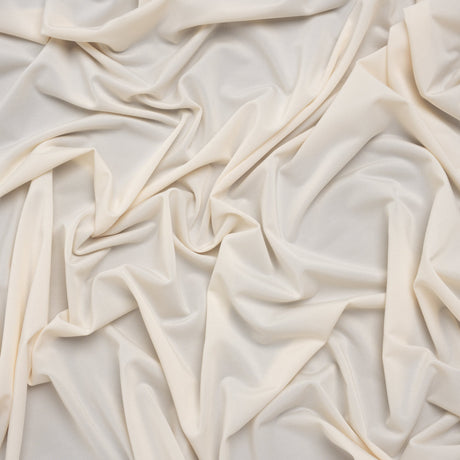 Stretch Polyester Jersey - Cream - Famous Australian Designer Deadstock