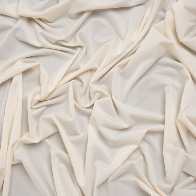 Stretch Polyester Jersey - Cream - Famous Australian Designer Deadstock