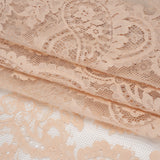 Cotton Blend Re-Embroidered Lace with Scalloped Edges - Dusty Peach Paisley - Famous Australian Famous Australian Designer Deadstock