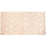 Cotton Blend Re-Embroidered Lace with Scalloped Edges - Dusty Peach Paisley - Famous Australian Famous Australian Designer Deadstock