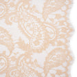 Cotton Blend Re-Embroidered Lace with Scalloped Edges - Dusty Peach Paisley - Famous Australian Famous Australian Designer Deadstock