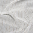 Crinkled Cotton Gauzy Woven with Metallic Pinstripes - White and Gold - Famous Australian Famous Australian Designer Deadstock