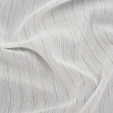 Crinkled Cotton Gauzy Woven with Metallic Pinstripes - White and Gold - Famous Australian Famous Australian Designer Deadstock