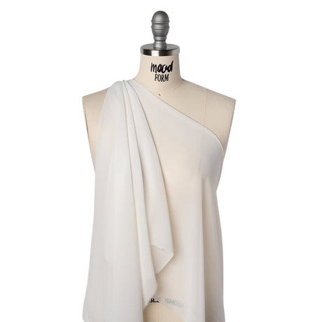 Viscose Georgette - Off White - Famous Australian Designer Deadstock