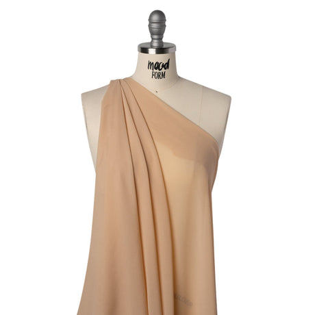 Viscose Georgette - Nude - Famous Australian Designer Deadstock
