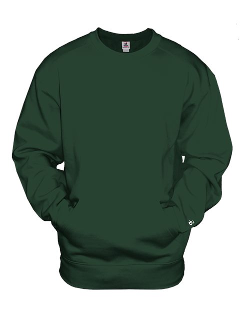 Badger Unisex Pocket Crewneck Sweatshirt
