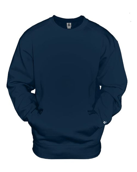 Badger Unisex Pocket Crewneck Sweatshirt