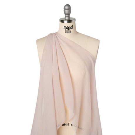 Cotton and Silk Voile - Dusty Lilac - Famous Australian Designer Deadstock