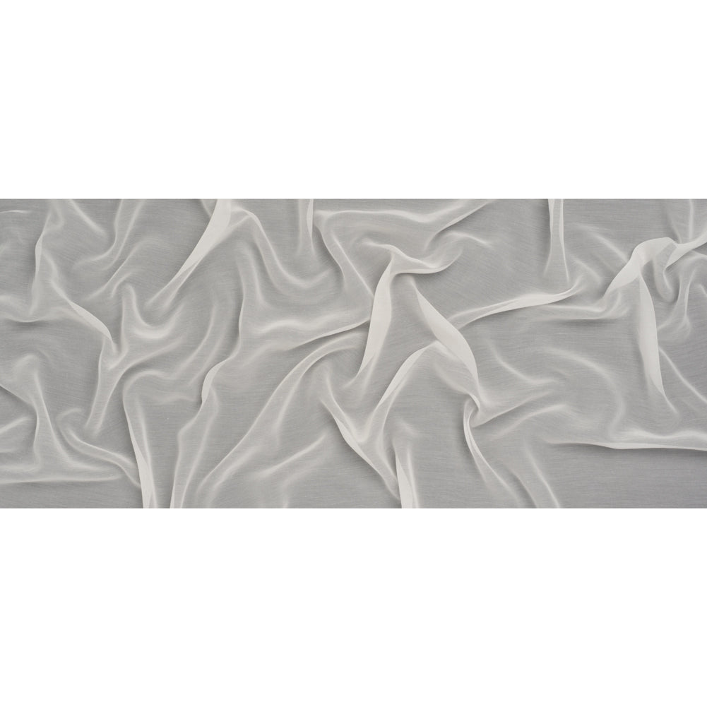 Cotton and Silk Voile - Pelican White - Famous Australian Designer Deadstock