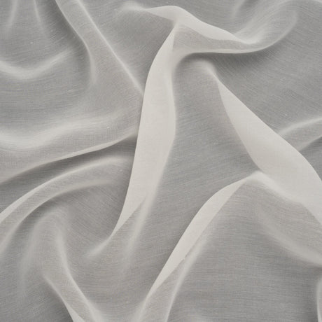 Cotton and Silk Voile - Pelican White - Famous Australian Designer Deadstock