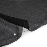 Crinkled Silk Georgette - Black - Famous Australian Designer Deadstock