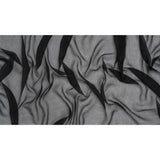 Crinkled Silk Georgette - Black - Famous Australian Designer Deadstock