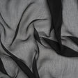 Crinkled Silk Georgette - Black - Famous Australian Designer Deadstock