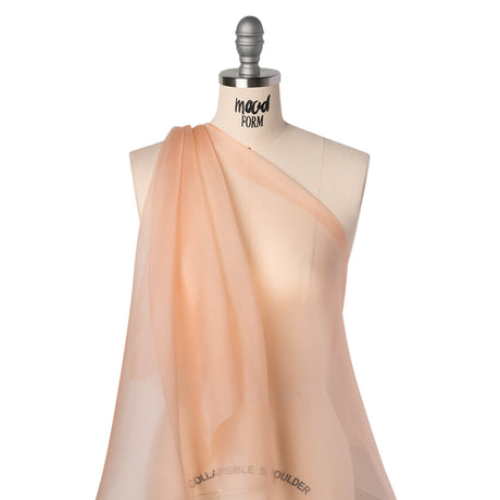 Silk Organza - Peach - Famous Australian Designer Deadstock