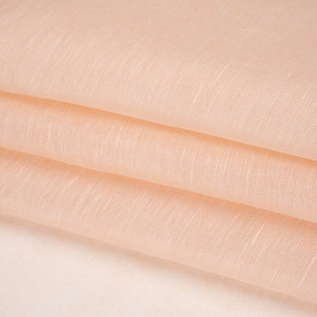 Silk and Linen Scrim - Peachy Pink - Famous Australian Designer Deadstock
