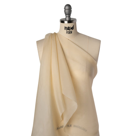 Silk Organza - Pale Beige - Famous Australian Designer Deadstock