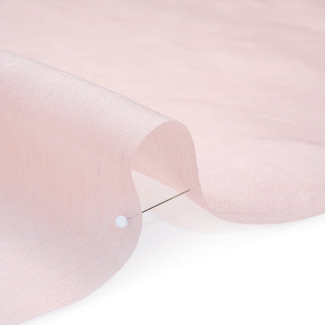 Silk and Linen Scrim - Pale Pink - Famous Australian Designer Deadstock