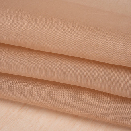 Silk and Linen Scrim - Dark Nude - Famous Australian Designer Deadstock