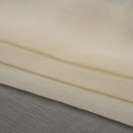 Crinkled Viscose Georgette - Cream - Famous Australian Designer Deadstock