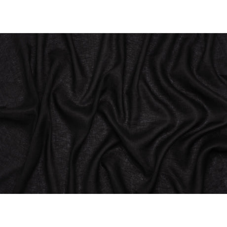 Plain Dyed Lightweight Linen Woven - Black - Famous Australian Designer Deadstock
