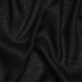 Plain Dyed Lightweight Linen Woven - Black - Famous Australian Designer Deadstock