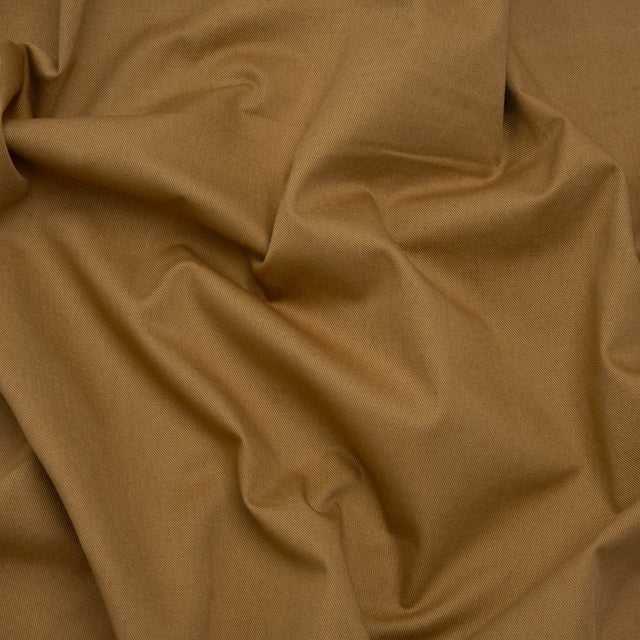 Slubbed Cotton Twill Made in Japan - Olive Brown - Famous Australian Designer Deadstock