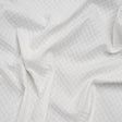 Stretch Cotton Jacquard - White Diamond Lattice - Famous Australian Designer Deadstock