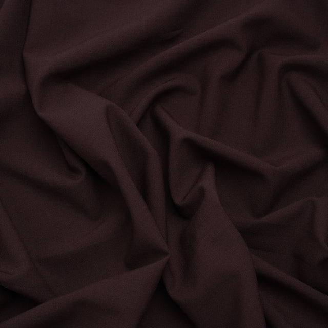 Stretch Polyester and Wool Blend Suiting - Chocolate Brown - Famous Australian Designer Deadstock