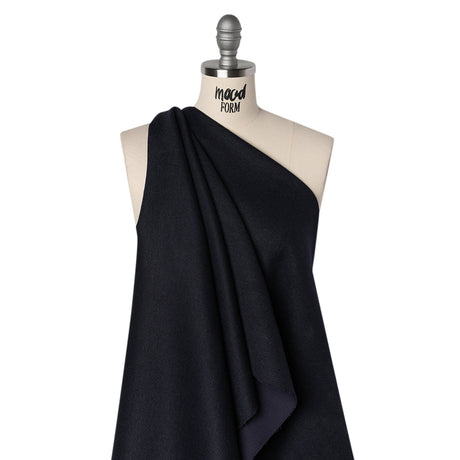 Stretch Blended Virgin Wool and Recycled Polyester Twill Coating - Navy Blue - Famous Australian Designer Deadstock