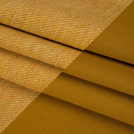 Stretch Blended Virgin Wool and Recycled Polyester Twill Coating - Yellow Ochre Tweed - Famous Australian Designer Deadstock