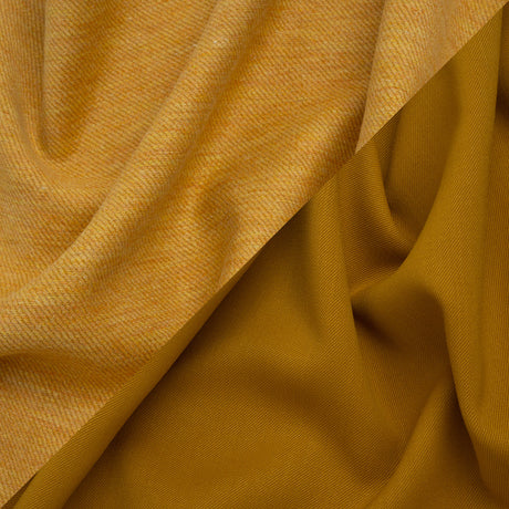 Stretch Blended Virgin Wool and Recycled Polyester Twill Coating - Yellow Ochre Tweed - Famous Australian Designer Deadstock