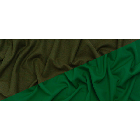 Stretch Blended Virgin Wool and Recycled Polyester Twill Coating - Green Tweed - Famous Australian Designer Deadstock