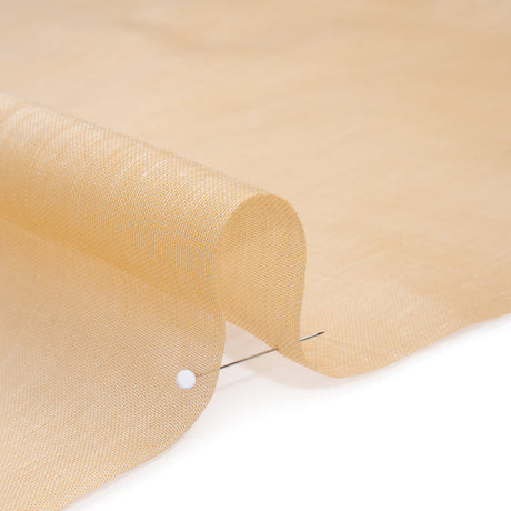 Linen and Silk Organza - Sandy Beige - Famous Australian Designer Deadstock