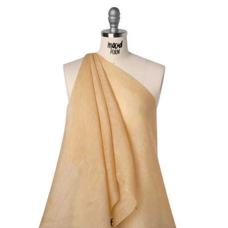 Linen and Silk Organza - Sandy Beige - Famous Australian Designer Deadstock