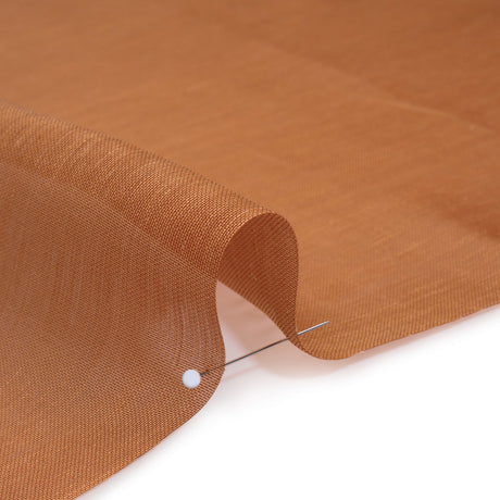 Linen and Silk Organza - Sienna - Famous Australian Designer Deadstock
