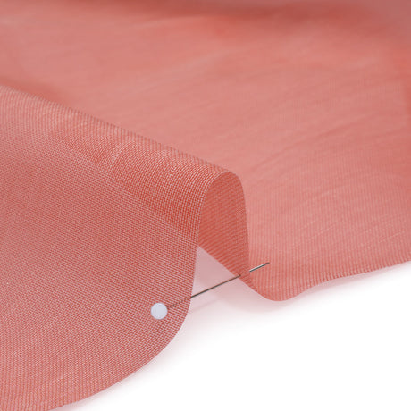 Linen and Silk Organza - Rose Pink - Famous Australian Designer Deadstock