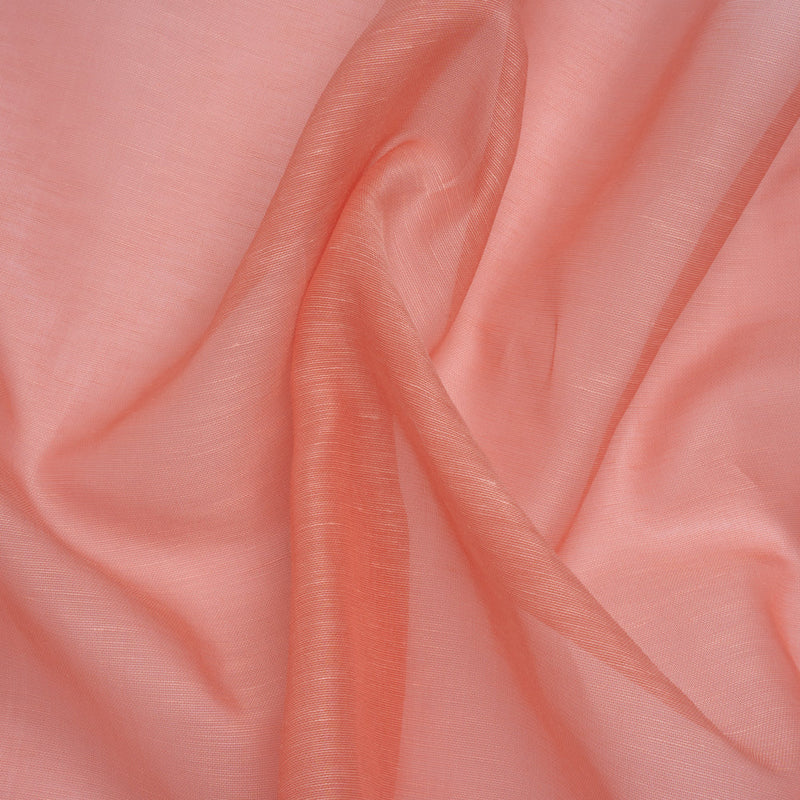 Linen and Silk Organza - Rose Pink - Famous Australian Designer Deadstock