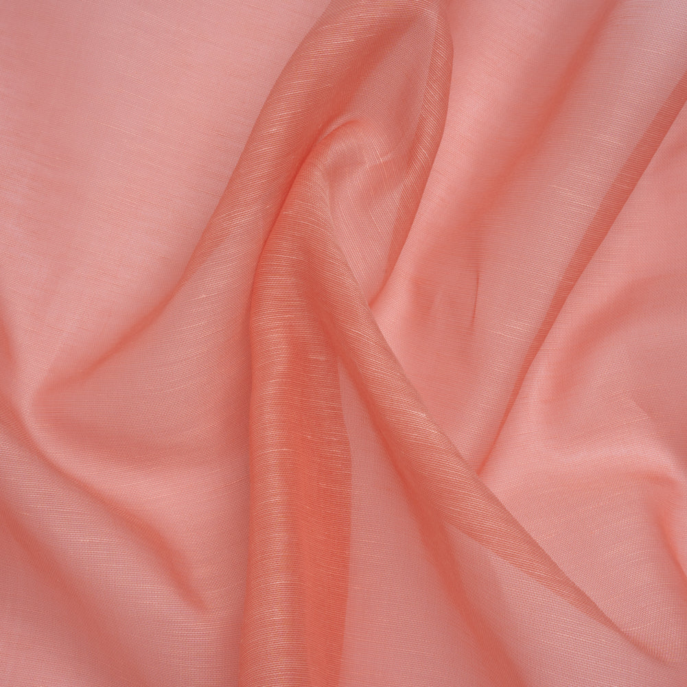 Linen and Silk Organza - Rose Pink - Famous Australian Designer Deadstock
