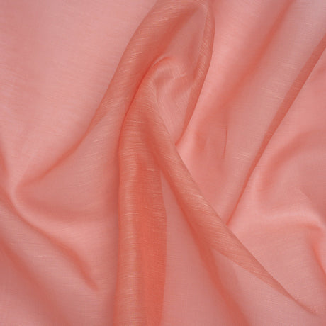 Linen and Silk Organza - Rose Pink - Famous Australian Designer Deadstock