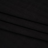 Fluid Rayon Twill - Black Herringbone Stripes - Famous Australian Designer Deadstock