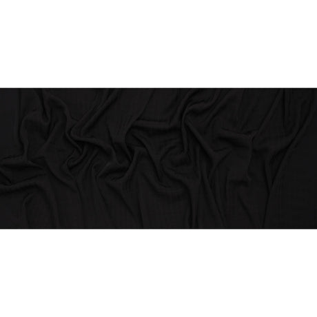 Fluid Rayon Twill - Black Herringbone Stripes - Famous Australian Designer Deadstock