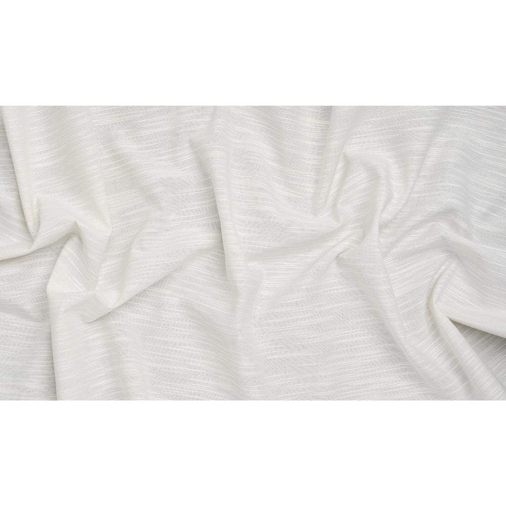 Cotton and Linen Heavy Slubbed Woven - Off White - Famous Australian Designer Deadstock