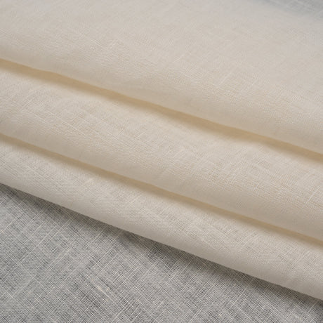 Soft Lightweight Linen Woven - Cream - Famous Australian Designer Deadstock