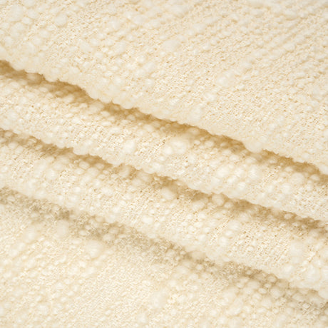 Slubby Wool Boucle - Cream - Famous Australian Designer Deadstock