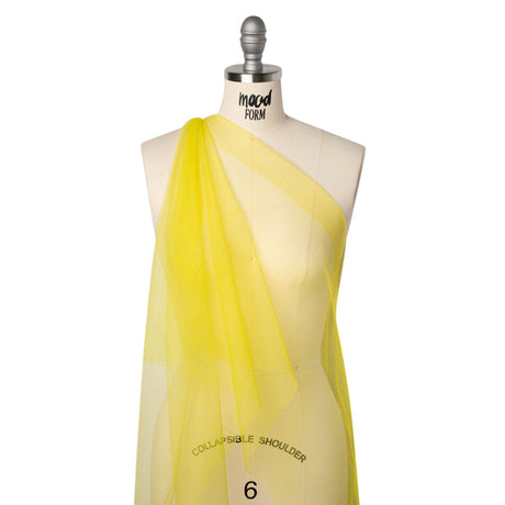 Stiff Polyester Tulle - Lemon Yellow - Famous Australian Designer Deadstock