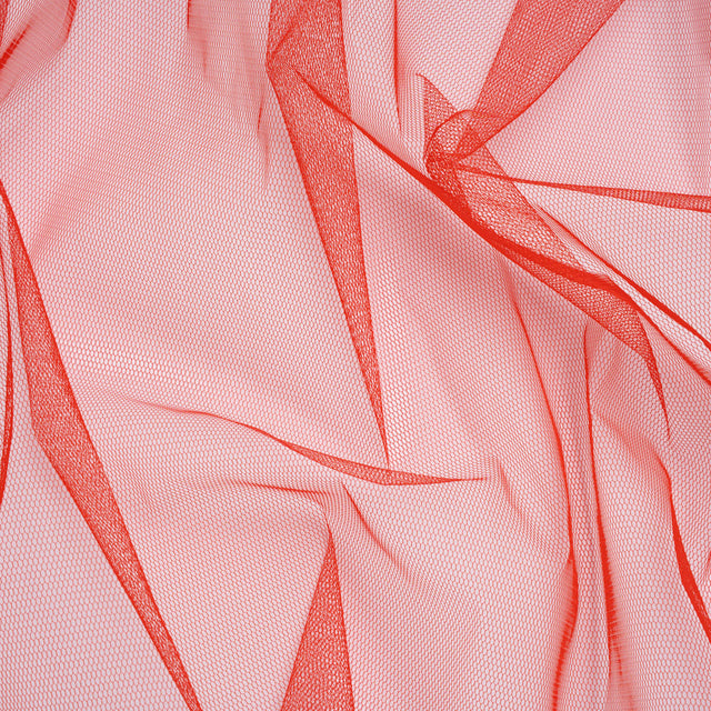 Stiff Polyester Tulle - Red - Famous Australian Designer Deadstock