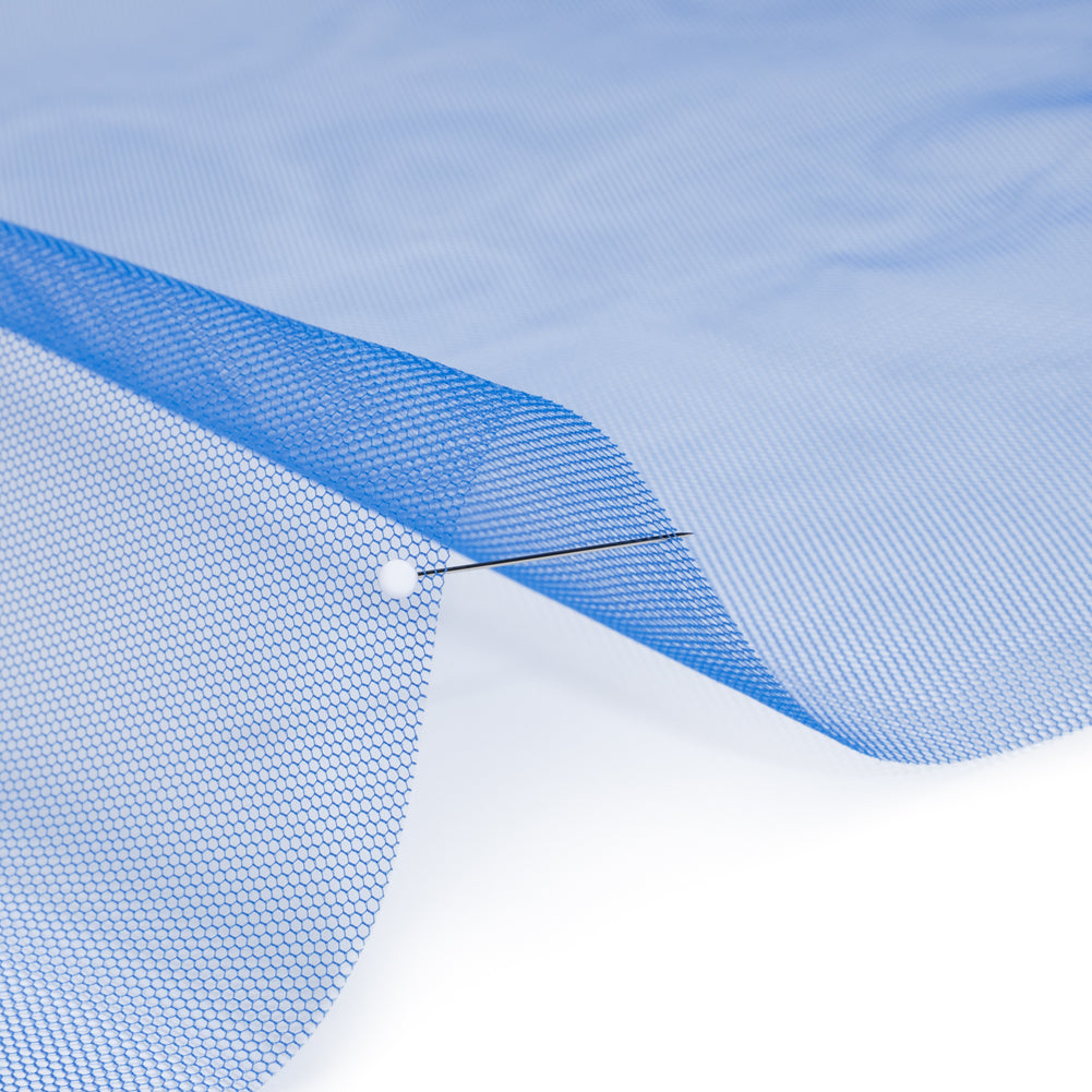 Stiff Polyester Tulle - Blue - Famous Australian Designer Deadstock